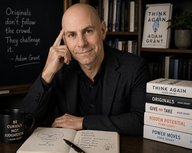 Adam Grant — Wharton's top professor, wrote Give and Take and Think Again