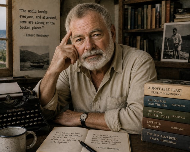 Ernest Hemingway — Nobel laureate, wrote The Old Man and the Sea