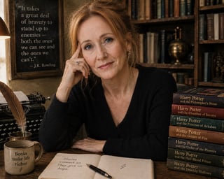 J.K. Rowling — Wrote Harry Potter, 600M+ copies sold