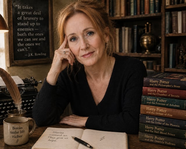 J.K. Rowling — Wrote Harry Potter, 600M+ copies sold