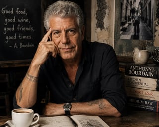 Anthony Bourdain — Wrote Kitchen Confidential, host of Parts Unknown