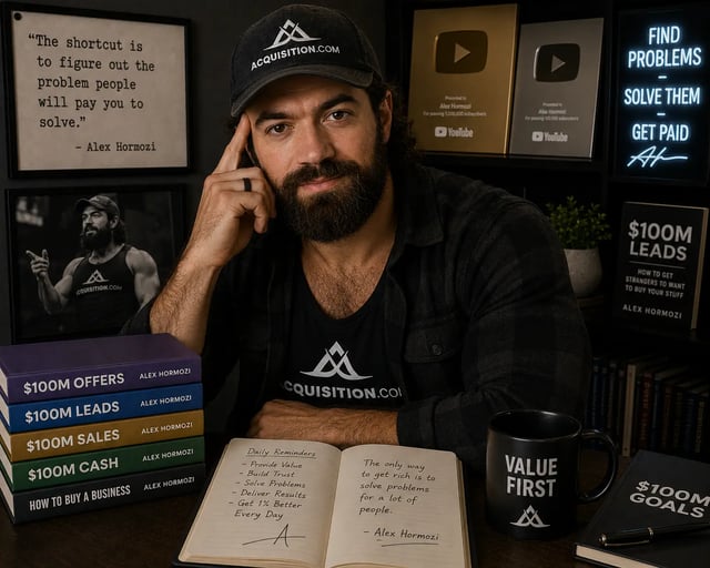 Alex Hormozi — Built Gym Launch and Acquisition.com, wrote $100M Offers